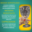 Jogo de 6/12 Taças de Vidro Luxo Diamond Premium 340ML Transparente Vinho Suco