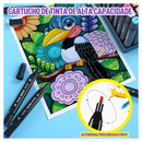 100/120/168 peças conjunto de canetas hidrográficas duplas especializadas para pintura