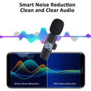 Microfone de Lapela Sem Fio K9 Vlog Compatível Tipo C e iPhone