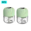 Mini Processador de Alimentos USB 250ml 3 Laminas Triturador Alho Portatil Moedor Eletrico Cebola Trituador de Alimentos