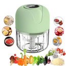 Mini Processador de Alimentos USB 250ml 3 Laminas Triturador Alho Portatil Moedor Eletrico Cebola Trituador de Alimentos