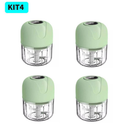 Mini Processador de Alimentos USB 250ml 3 Laminas Triturador Alho Portatil Moedor Eletrico Cebola Trituador de Alimentos